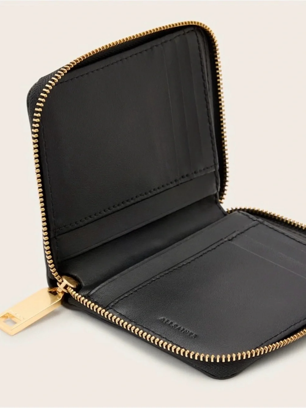 All Saints Lena Hex Zip Wallet Leather